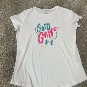 Under Armour White Tee (Girls YXL)